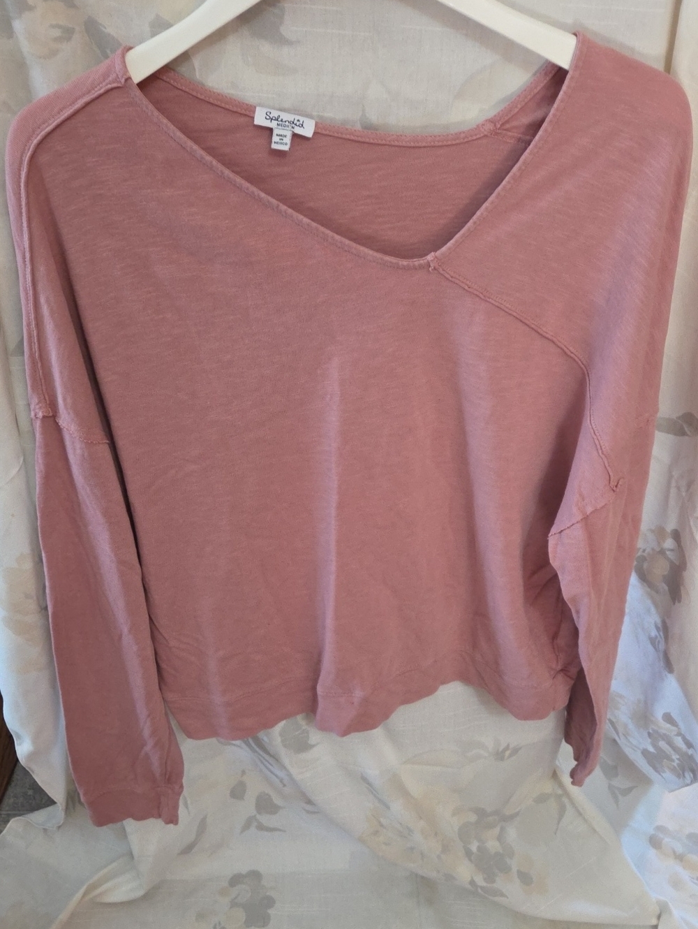 Splendid Mauve Pink V-Neck Pullover Top